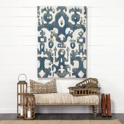 Set of Two Brown Wood Indoor Outdoor Tray With Handles