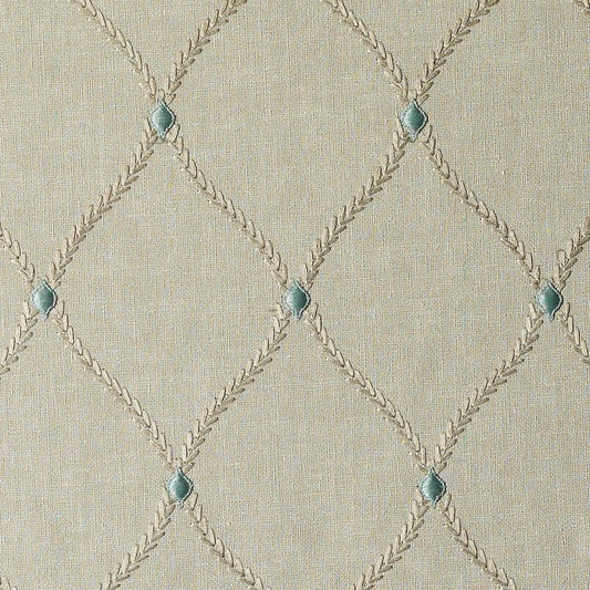 Duralee Da61586 | 693-Natural/Aqu  Drapery     - 376184