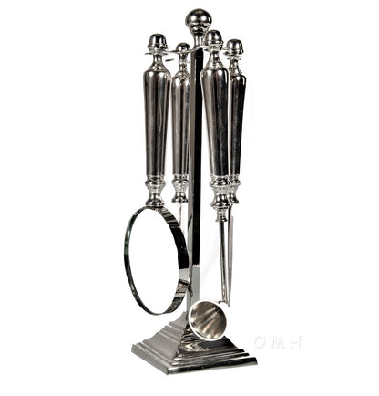 Magnifying Glass Letter Opener Bottle Opener And Candle Snuffer Set