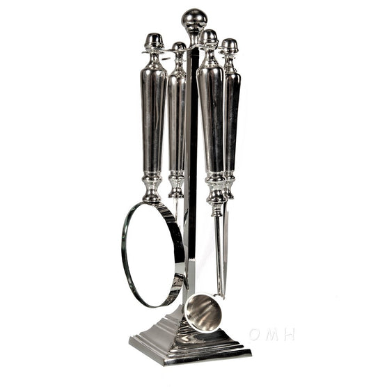 Magnifying Glass Letter Opener Bottle Opener And Candle Snuffer Set