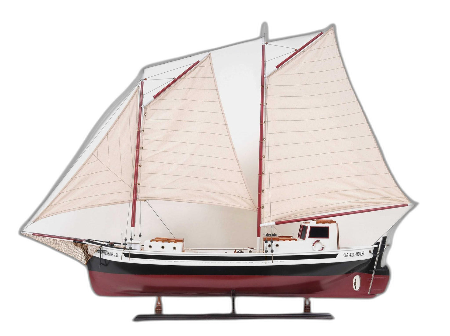 Sailboat Model With Solid Wood Base