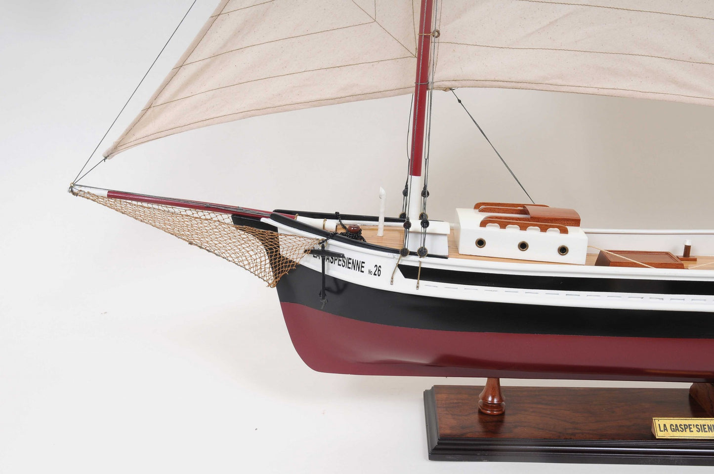 Sailboat Model With Solid Wood Base