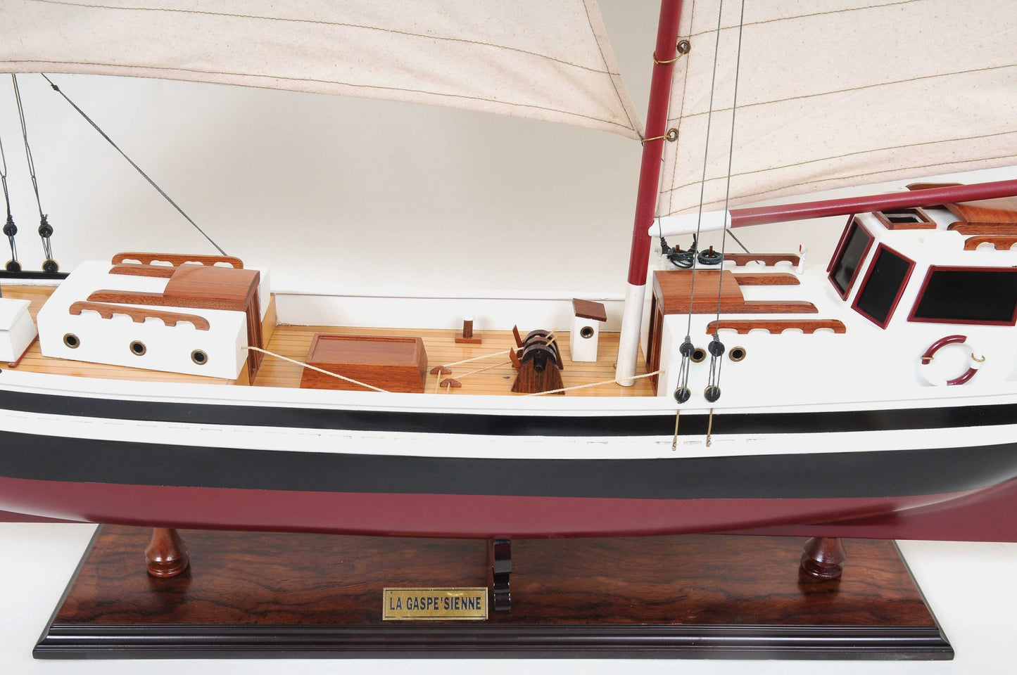 Sailboat Model With Solid Wood Base