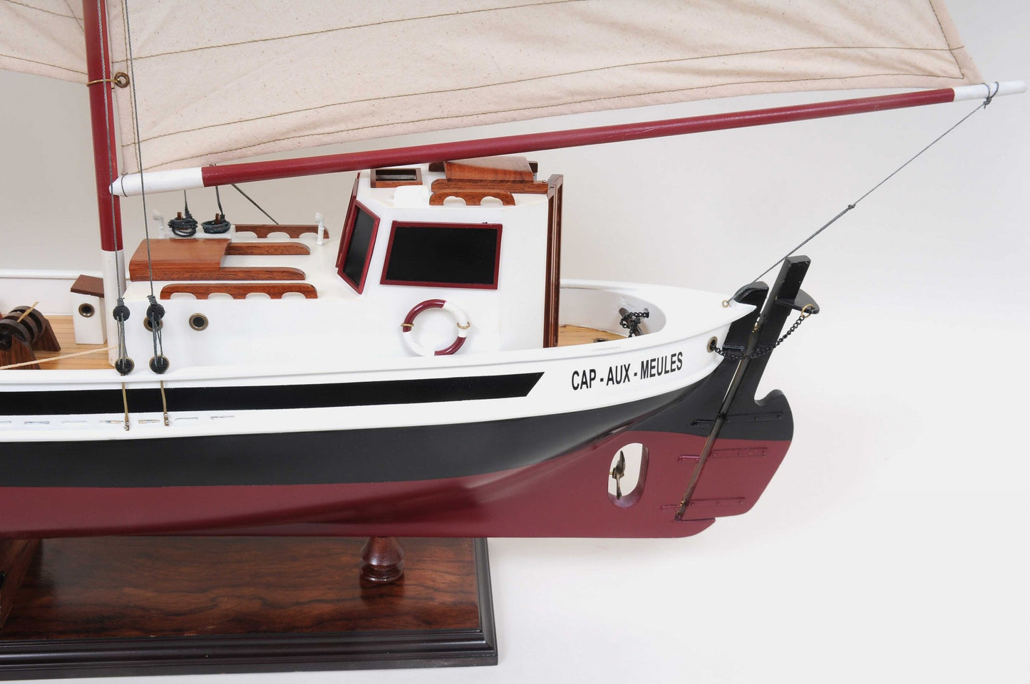 Sailboat Model With Solid Wood Base