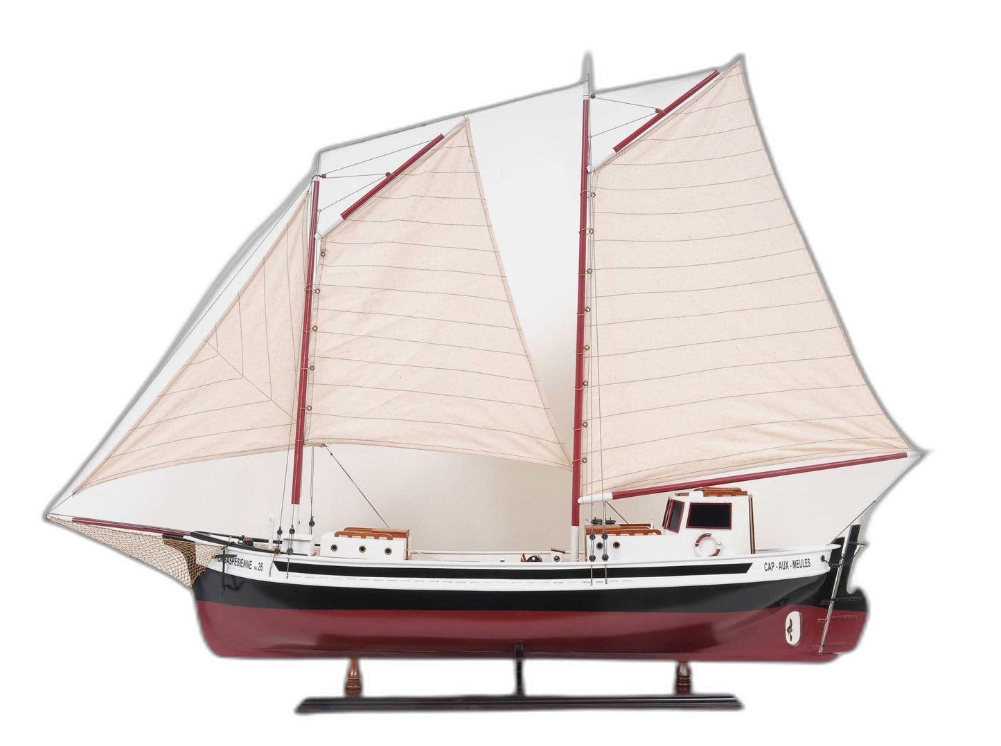 Sailboat Model With Solid Wood Base