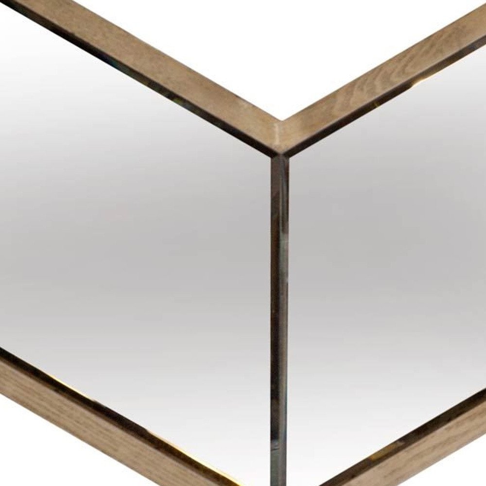 23" Natural Novelty Wood Framed Accent Mirror