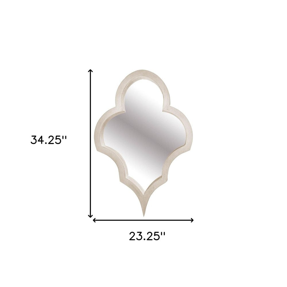 34" Natural Novelty Wood Framed Accent Mirror