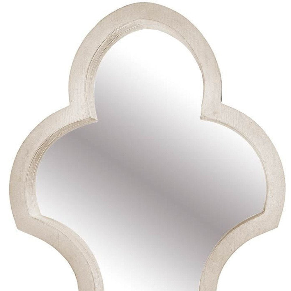 34" Natural Novelty Wood Framed Accent Mirror