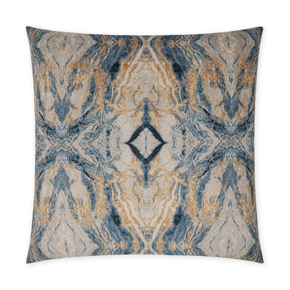 D.V. KAP HOME   24" x 24" Leonna Pillow - Sapphire Glam, Abstract    - 3764-S-2424