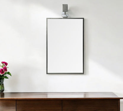 44" Gunmetal Metal Framed Accent Mirror