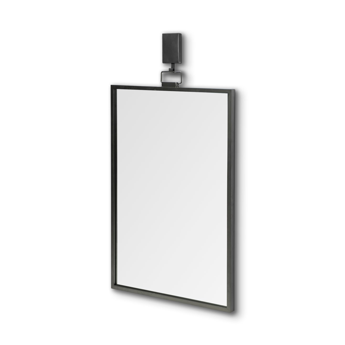 44" Gunmetal Metal Framed Accent Mirror