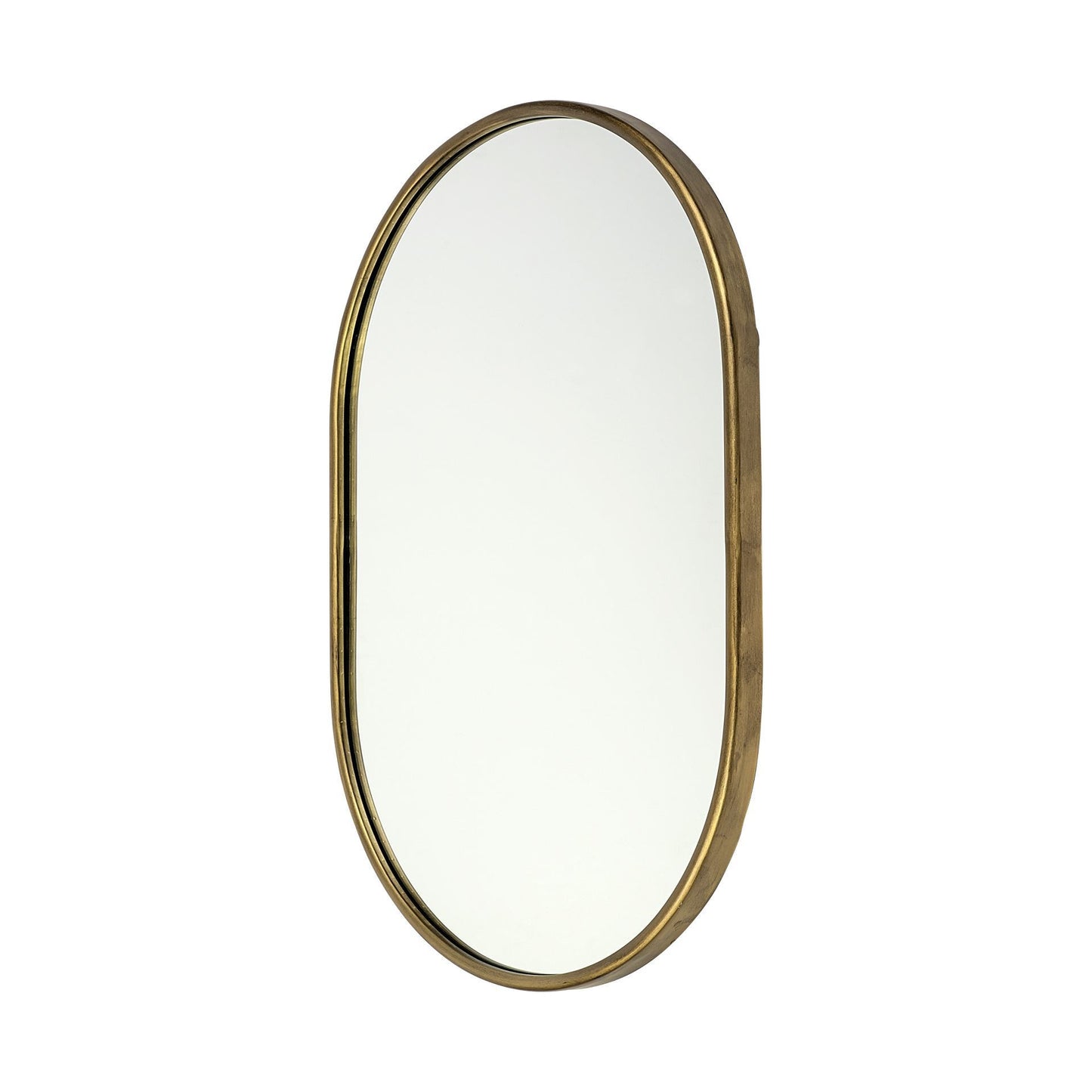 Gold Oval Accent Metal Mirror