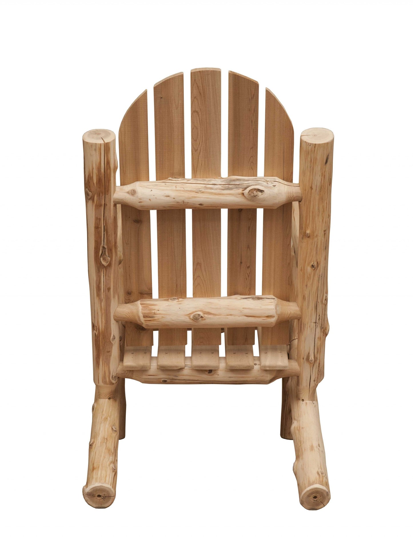 27" Natural Solid Wood Indoor Outdoor Arm Chair