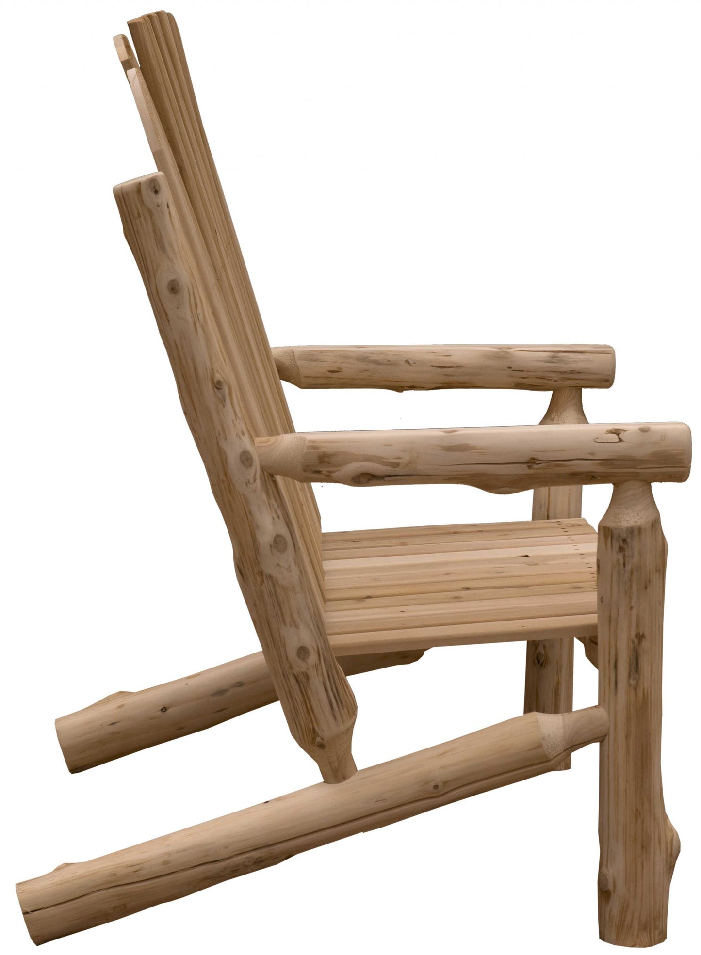 48" Natural Solid Wood Indoor Outdoor Arm Chair