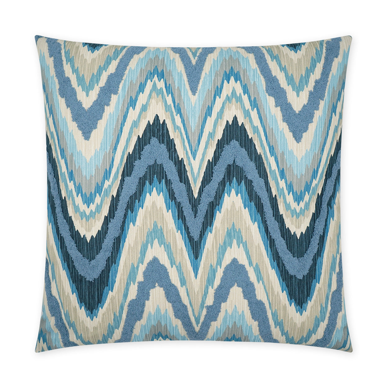 D.V. KAP HOME   24" x 24" Artisanship Pillow - Blue Abstract    - 3765-B-2424
