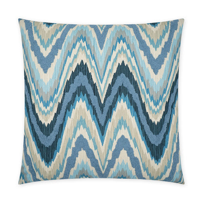 D.V. KAP HOME   24" x 24" Artisanship Pillow - Blue Abstract    - 3765-B-2424