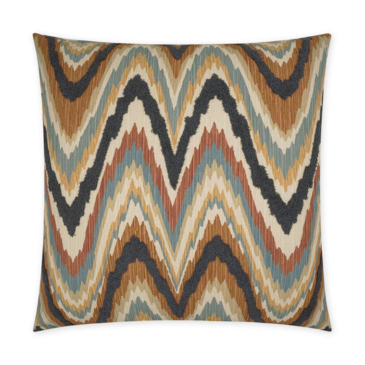 D.V. KAP HOME   24" x 24" Artisanship Pillow - Cinnamon Abstract    - 3765-C-2424