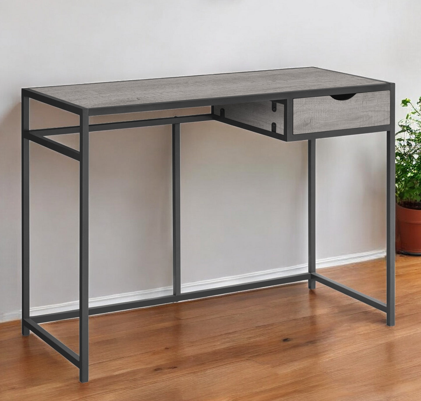 42" Gray and Dark Gray Computer Desk