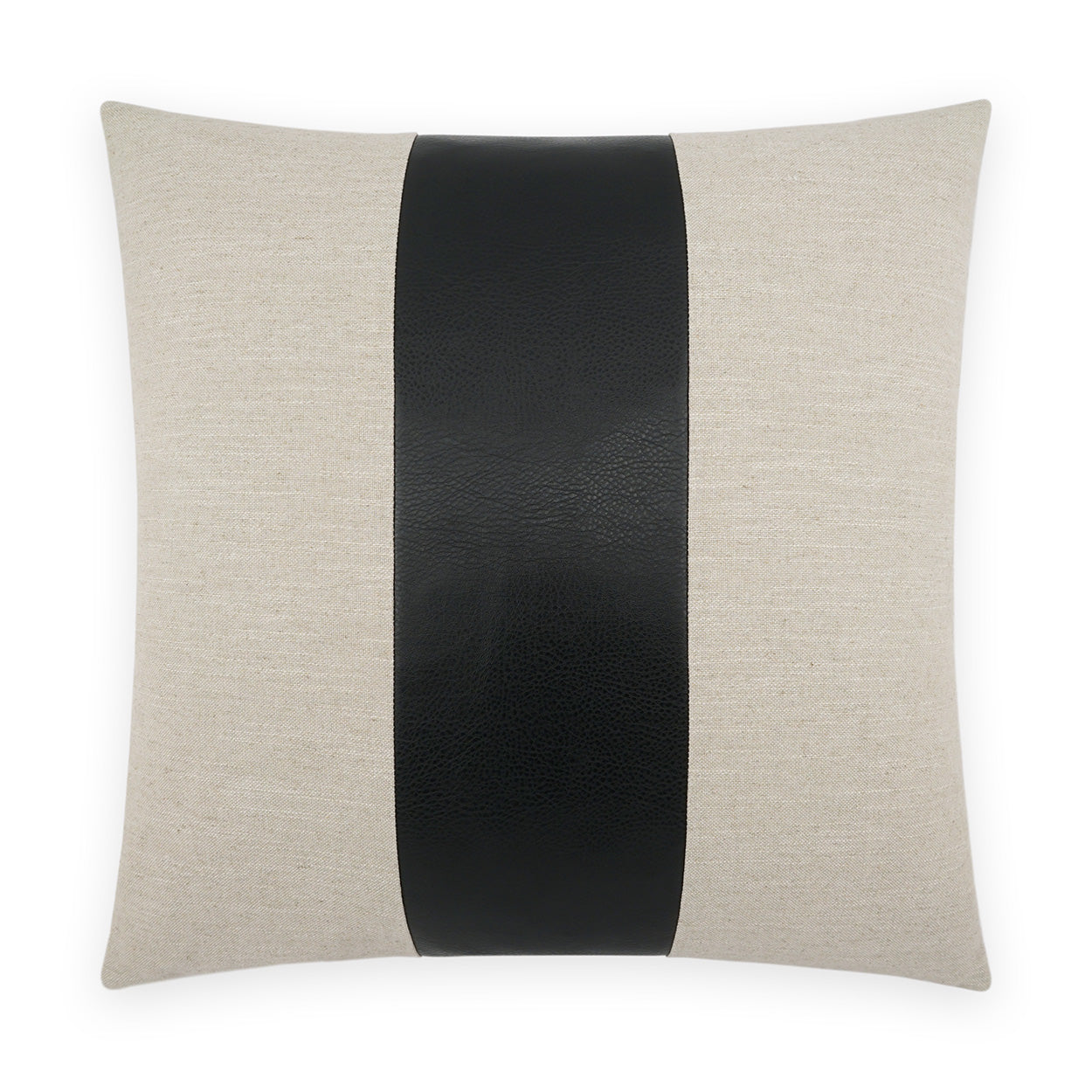 D.V. KAP HOME   24" x 24" Rodeo Band Pillow - Black Western Chic, Farmhouse, Band / Ribbon    - 3767-B-2424