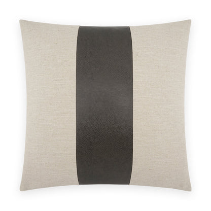 D.V. KAP HOME   24" x 24" Rodeo Band Pillow - Grey Western Chic, Farmhouse, Band / Ribbon    - 3767-G-2424