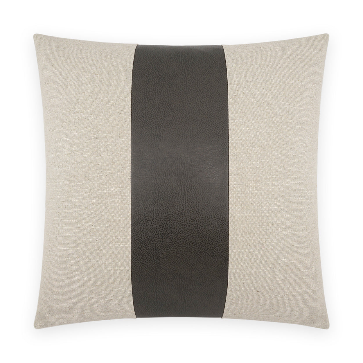 D.V. KAP HOME   24" x 24" Rodeo Band Pillow - Chocolate Western Chic, Farmhouse, Band / Ribbon    - 3767-C-2424