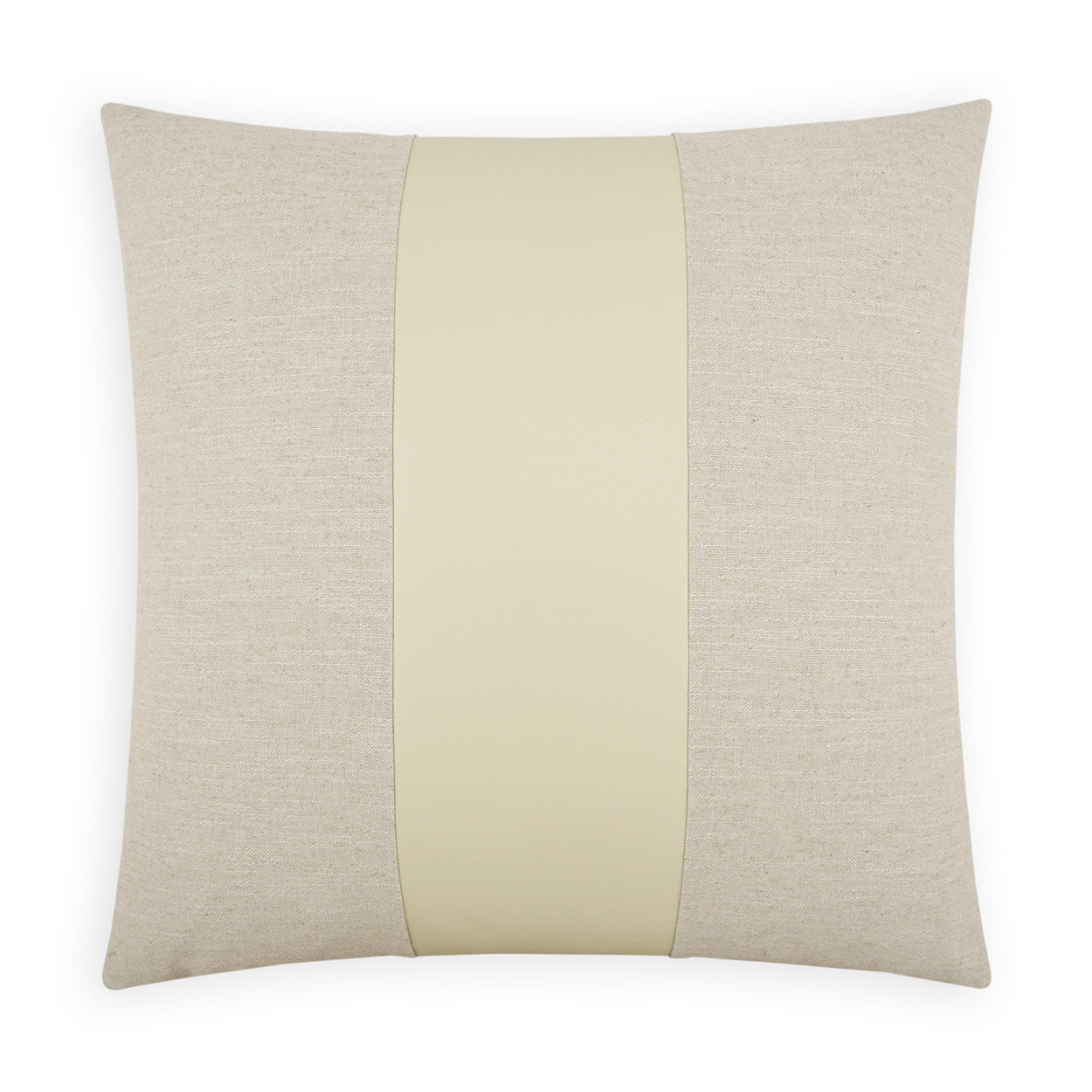D.V. KAP HOME   24" x 24" Rodeo Band Pillow - Ivory Western Chic, Farmhouse, Band / Ribbon    - 3767-I-2424