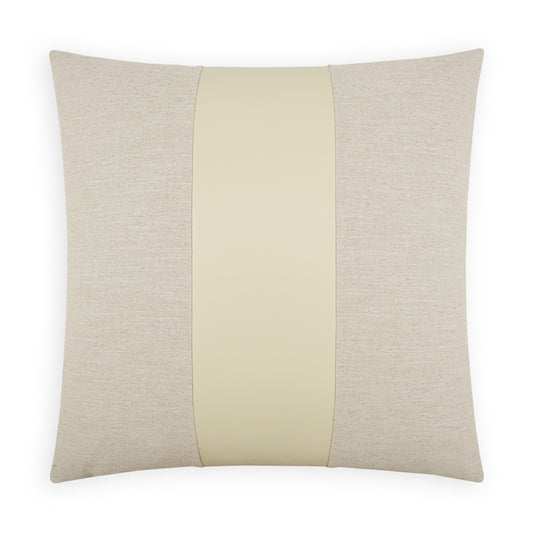 D.V. KAP HOME   24" x 24" Rodeo Band Pillow - Ivory Western Chic, Farmhouse, Band / Ribbon    - 3767-I-2424