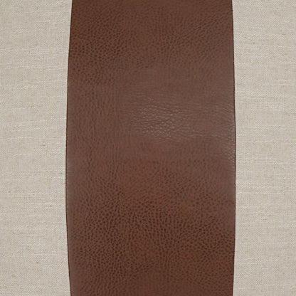 D.V. KAP HOME   24" x 24" Rodeo Band Pillow - Saddle Western Chic, Farmhouse, Band / Ribbon    - 3767-S-2424