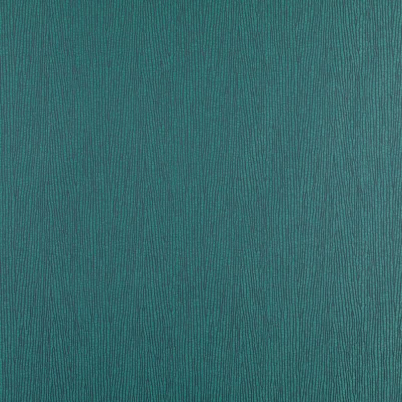 Teal textured leatherette vinyl swatch with fine vertical grain, upholstery use.