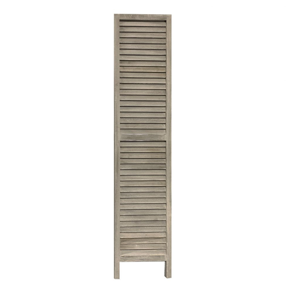 67" Gray Folding Three Panel Screen Room Divider