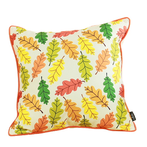 Set Of 4 18"  Autumn Leaves Throw Pillow Cover In Multicolor