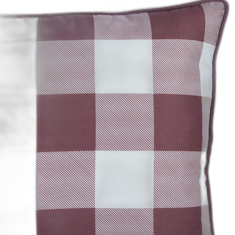 Set of Two 18" X 18" Purple and White Polyester Pillow Cover