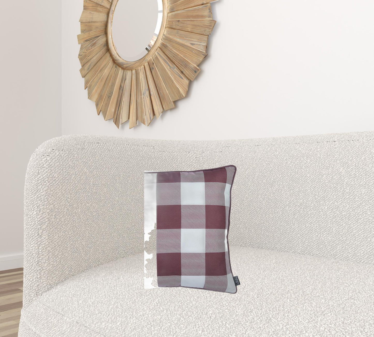 Set of Two 18" X 18" Purple and White Polyester Pillow Cover