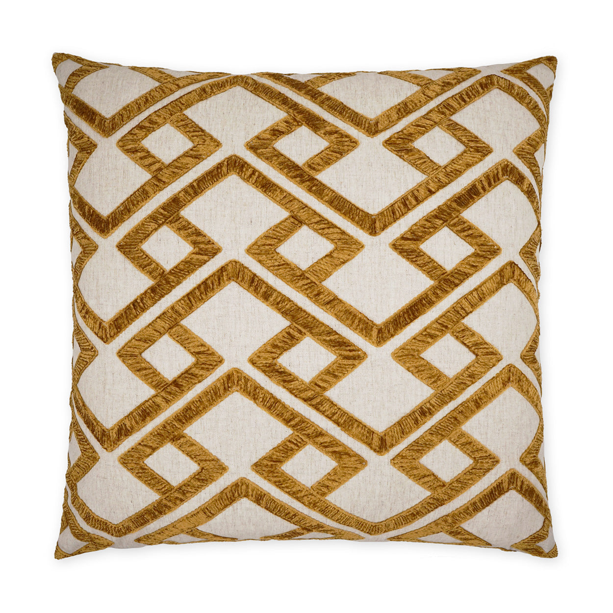 D.V. KAP HOME   24" x 24" Accolade Pillow - Amber Geometric    - 3769-A-2424