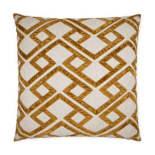 D.V. KAP HOME   24" x 24" Accolade Pillow - Amber Geometric    - 3769-A-2424
