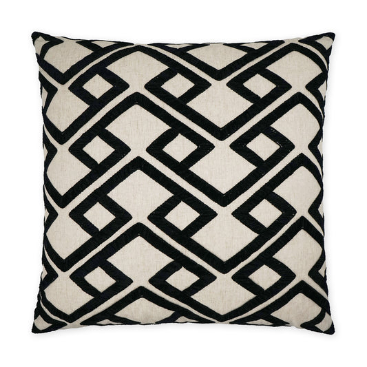 D.V. KAP HOME   24" x 24" Accolade Pillow - Onyx Geometric    - 3769-O-2424