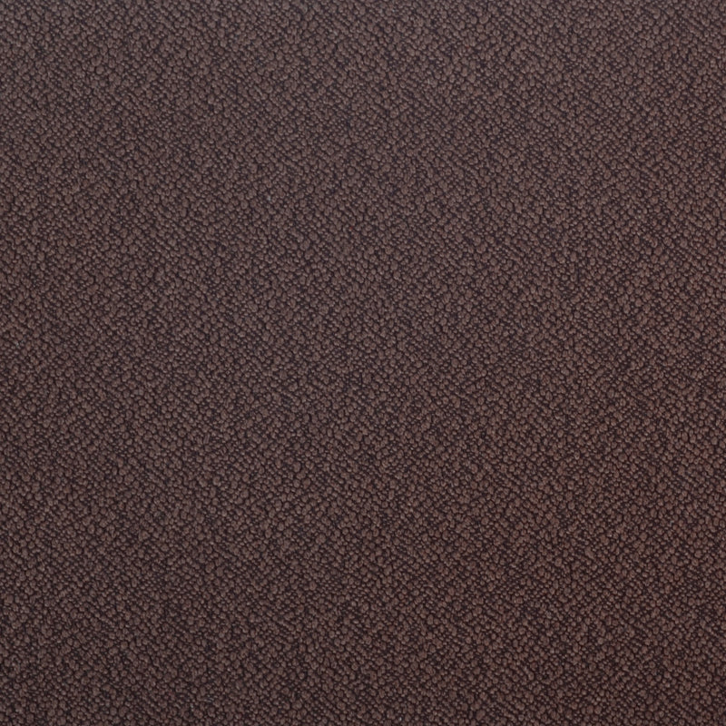 Dark brown pebble-grain upholstery fabric close-up swatch