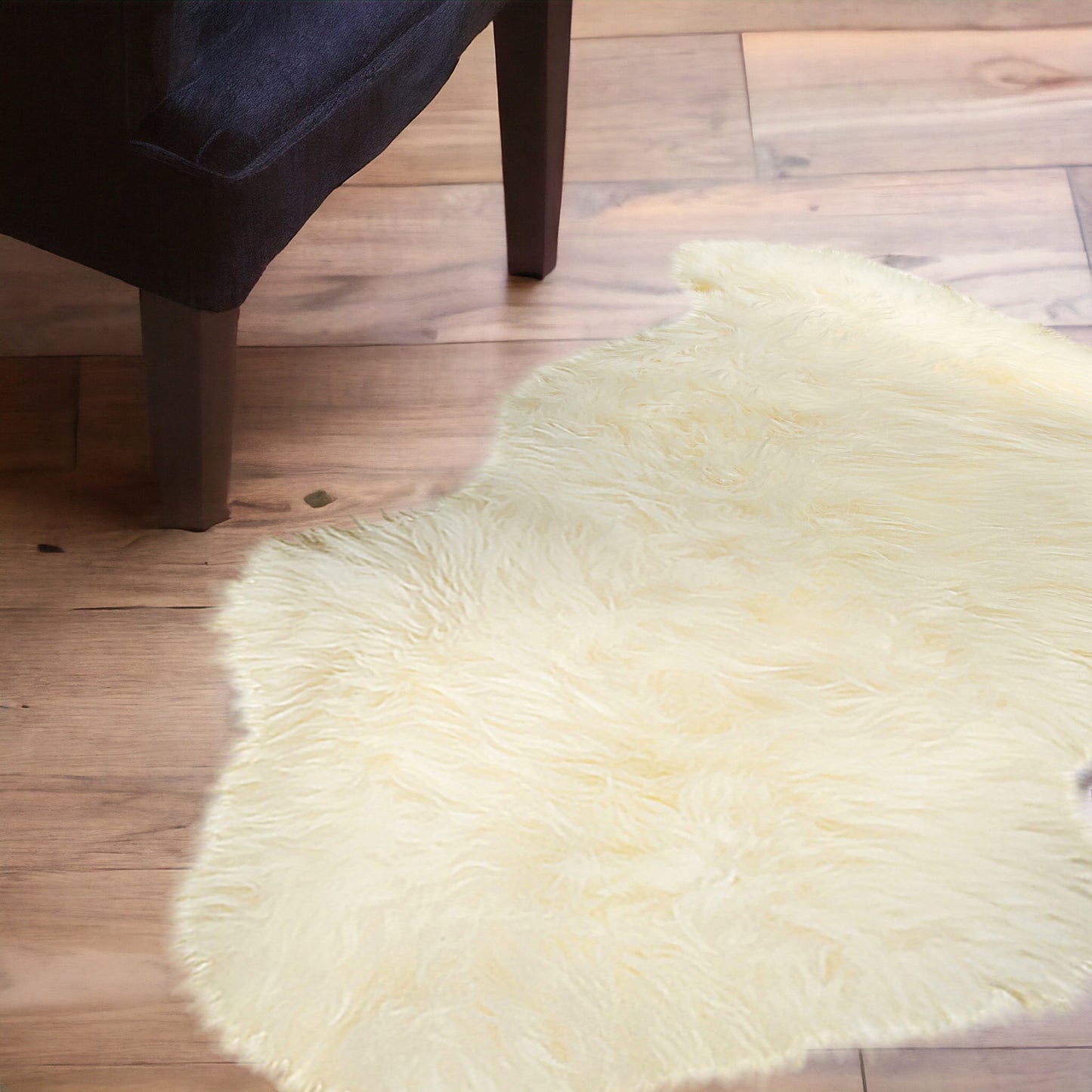 2' X 3' Yellow New Zealand Natural Sheepskin Rug