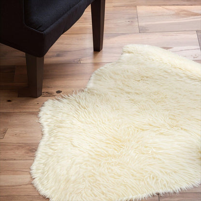 2' X 3' Warm Gray New Zealand Natural Sheepskin Rug
