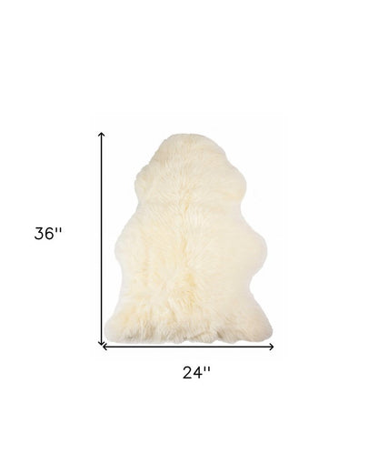 2' X 3' Ivory Shag Area Rug