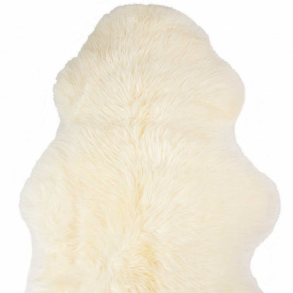 2' X 3' Warm Gray New Zealand Natural Sheepskin Rug