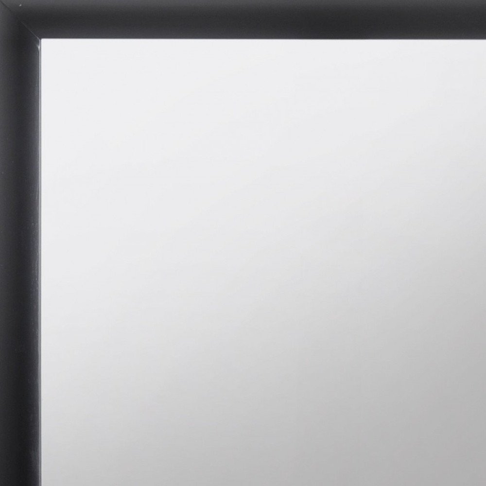 35" Black Square Wood Framed Mounted Dresser Mirror