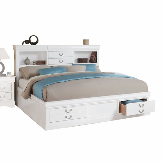 White Queen Upholstered Bed Frame