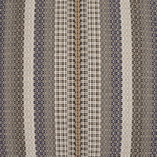 D.V. KAP HOME 3773-YARD Lalam Fabric Western Chic, Farmhouse, Stripes  Blue, Tan,Taupe   - Lalam
