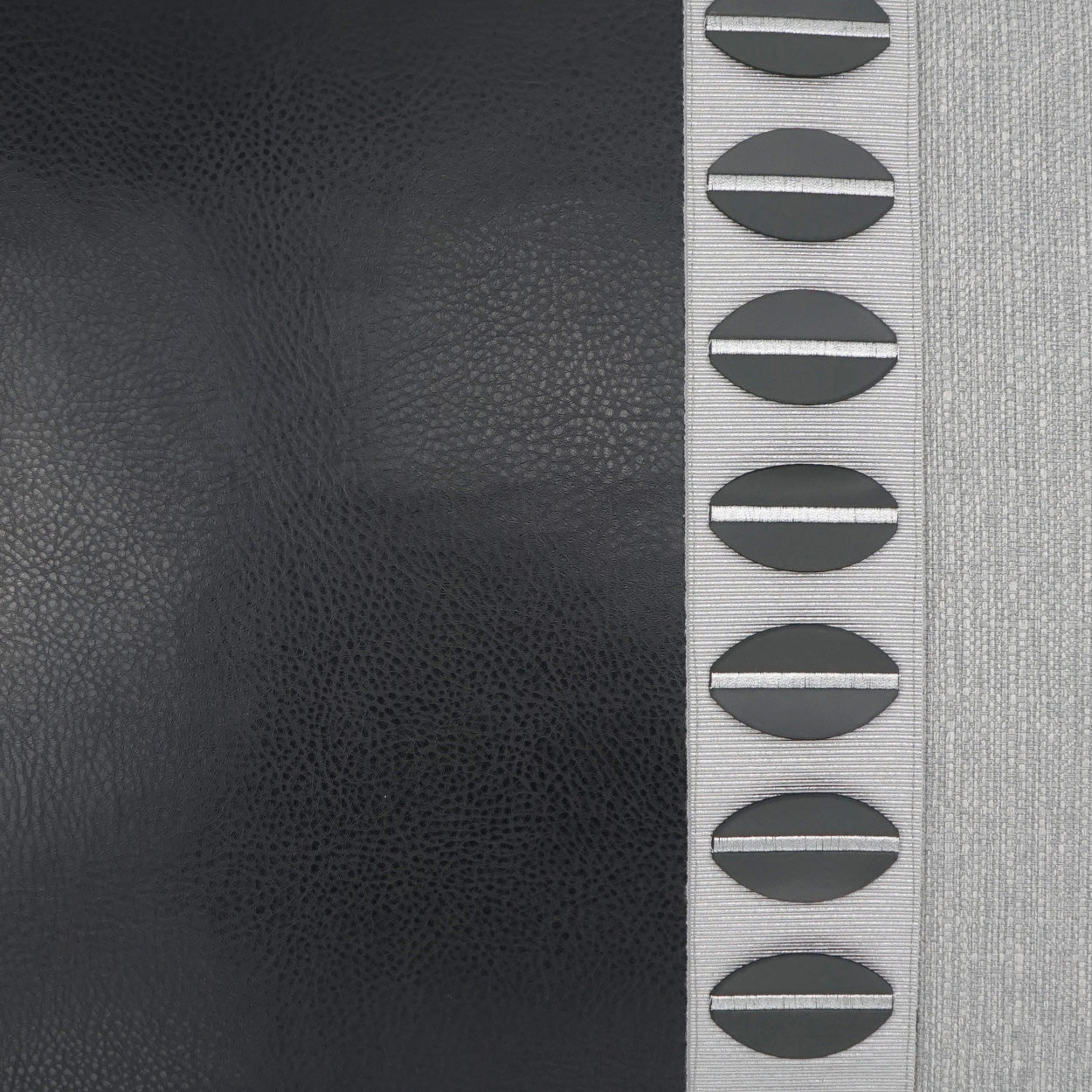 D.V. KAP HOME   24" x 24" Paros Pillow - Black Traditional, Band / Ribbon    - 3774-B-2424