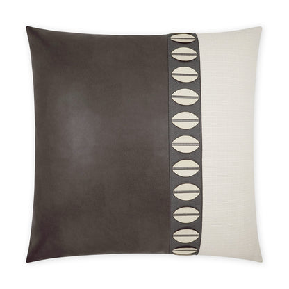 D.V. KAP HOME   24" x 24" Paros Pillow - Ivory Traditional, Band / Ribbon    - 3774-I-2424
