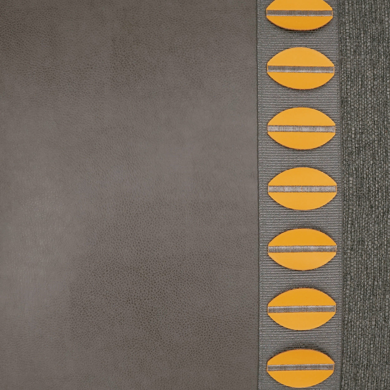 D.V. KAP HOME   24" x 24" Paros Pillow - Mustard Traditional, Band / Ribbon    - 3774-M-2424