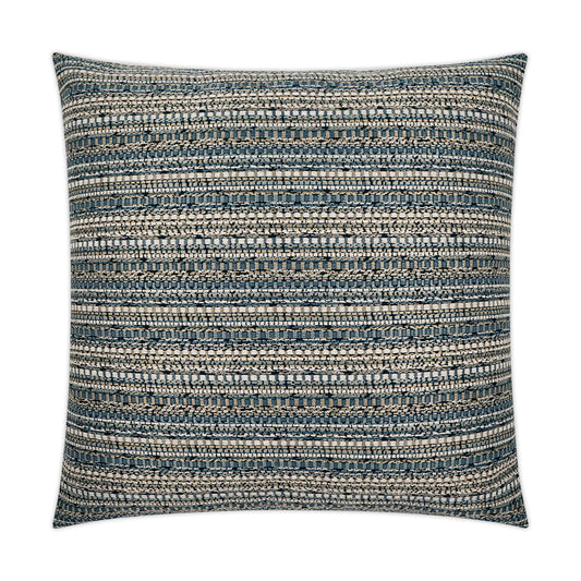 D.V. KAP HOME   24" x 24" Bodhi Pillow - Azure Global, Stripes    - 3783-A-2424