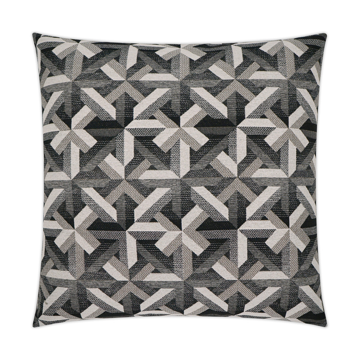 D.V. KAP HOME   24" x 24" Edifice Pillow - Onyx Modern, Geometric    - 3784-O-2424