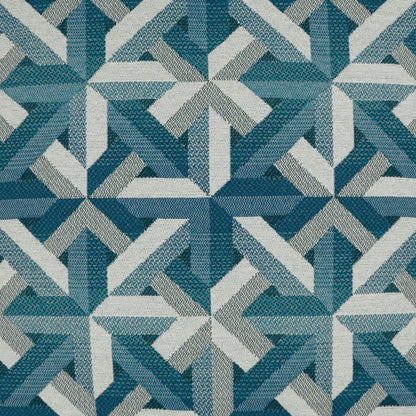 D.V. KAP HOME   24" x 24" Edifice Pillow - Sapphire Modern, Geometric    - 3784-S-2424